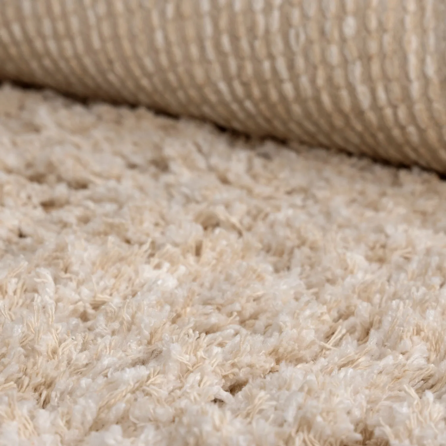 Pyöreät matot - Sagres Natural Cotton Shaggy (luonnonvalkoinen/ruskea)