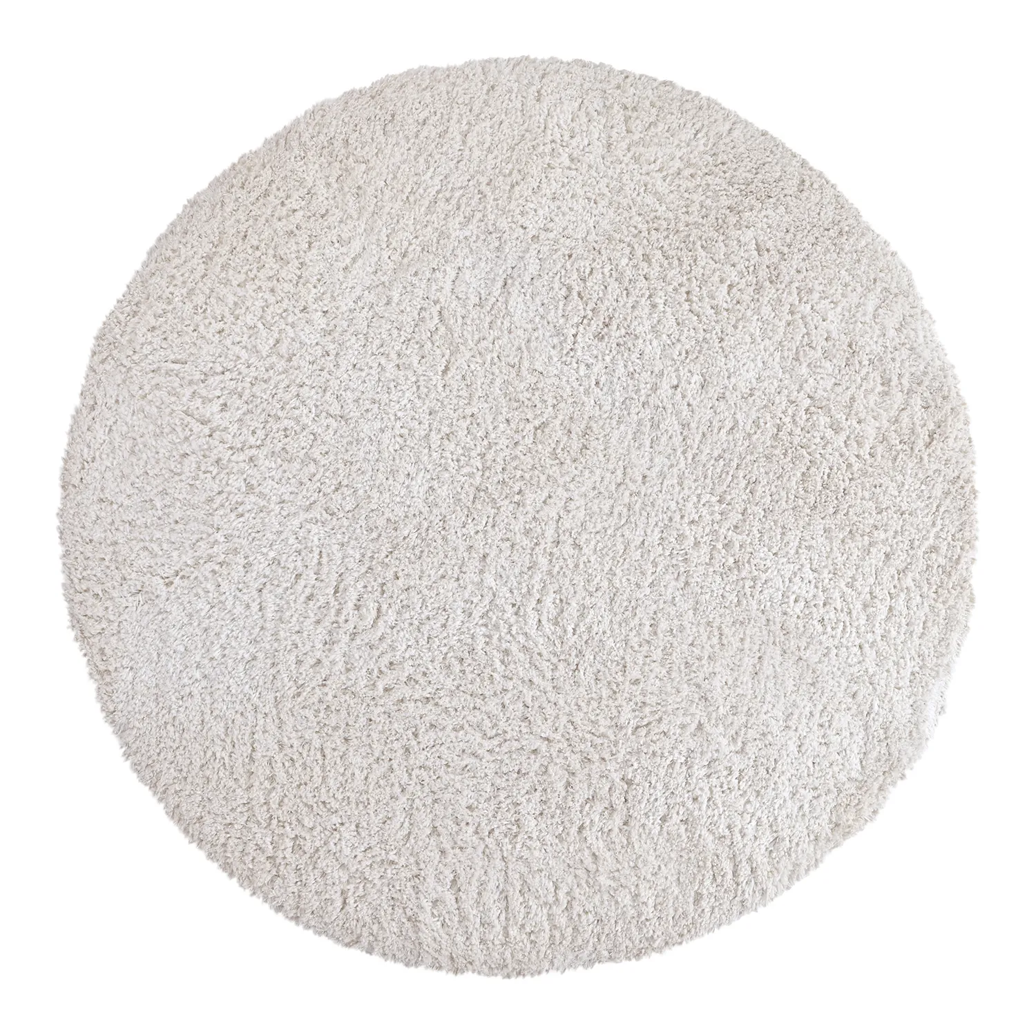 Pyöreät matot - Combarro Solid Cotton Shaggy (kerma)