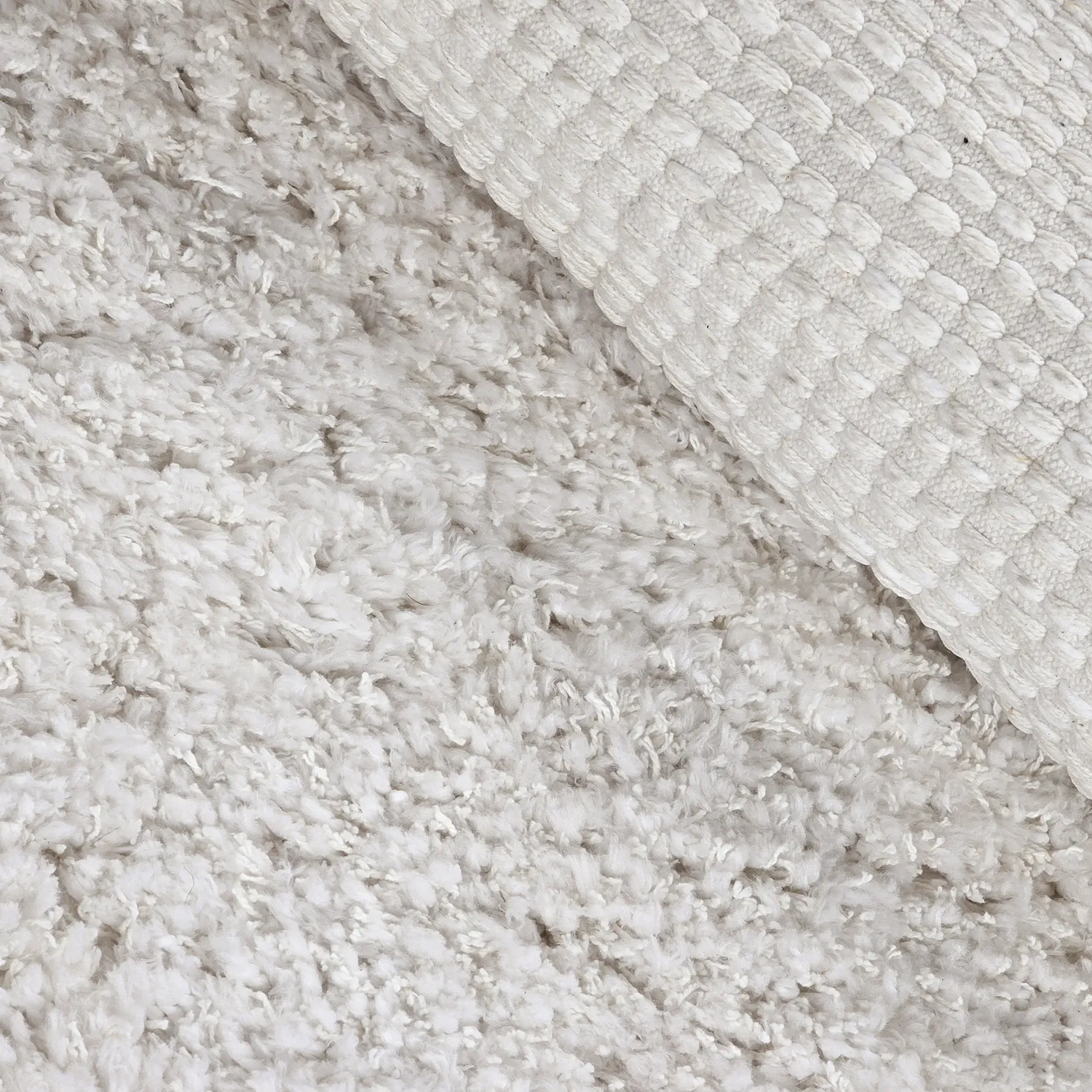 Pyöreät matot - Combarro Solid Cotton Shaggy (kerma)