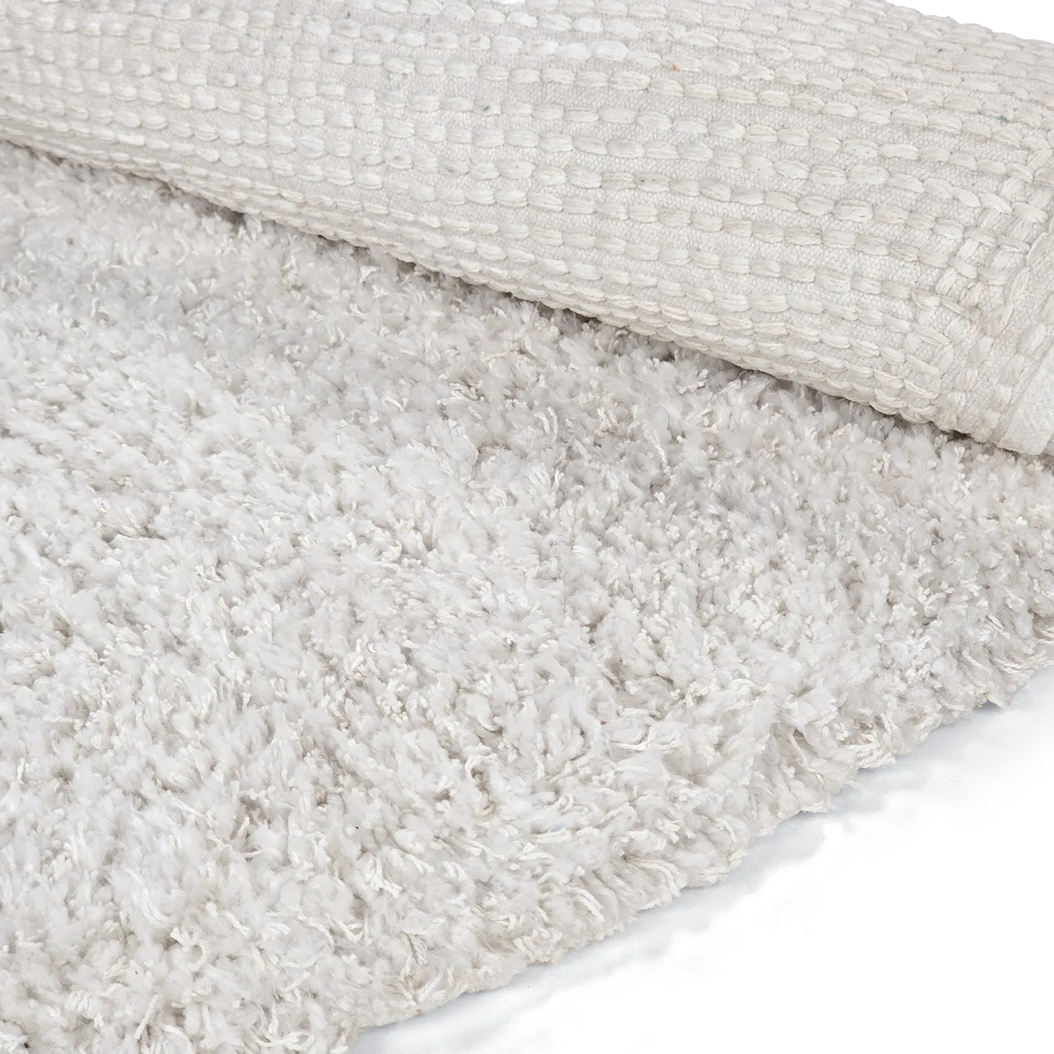 Pyöreät matot - Combarro Solid Cotton Shaggy (kerma)