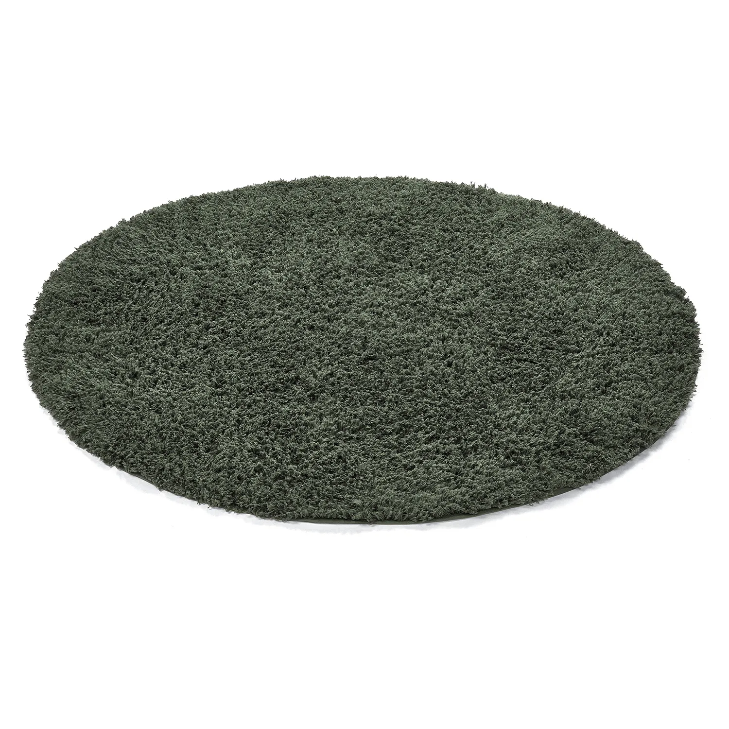 Pyöreät matot - Combarro Solid Cotton Shaggy (vihreä)