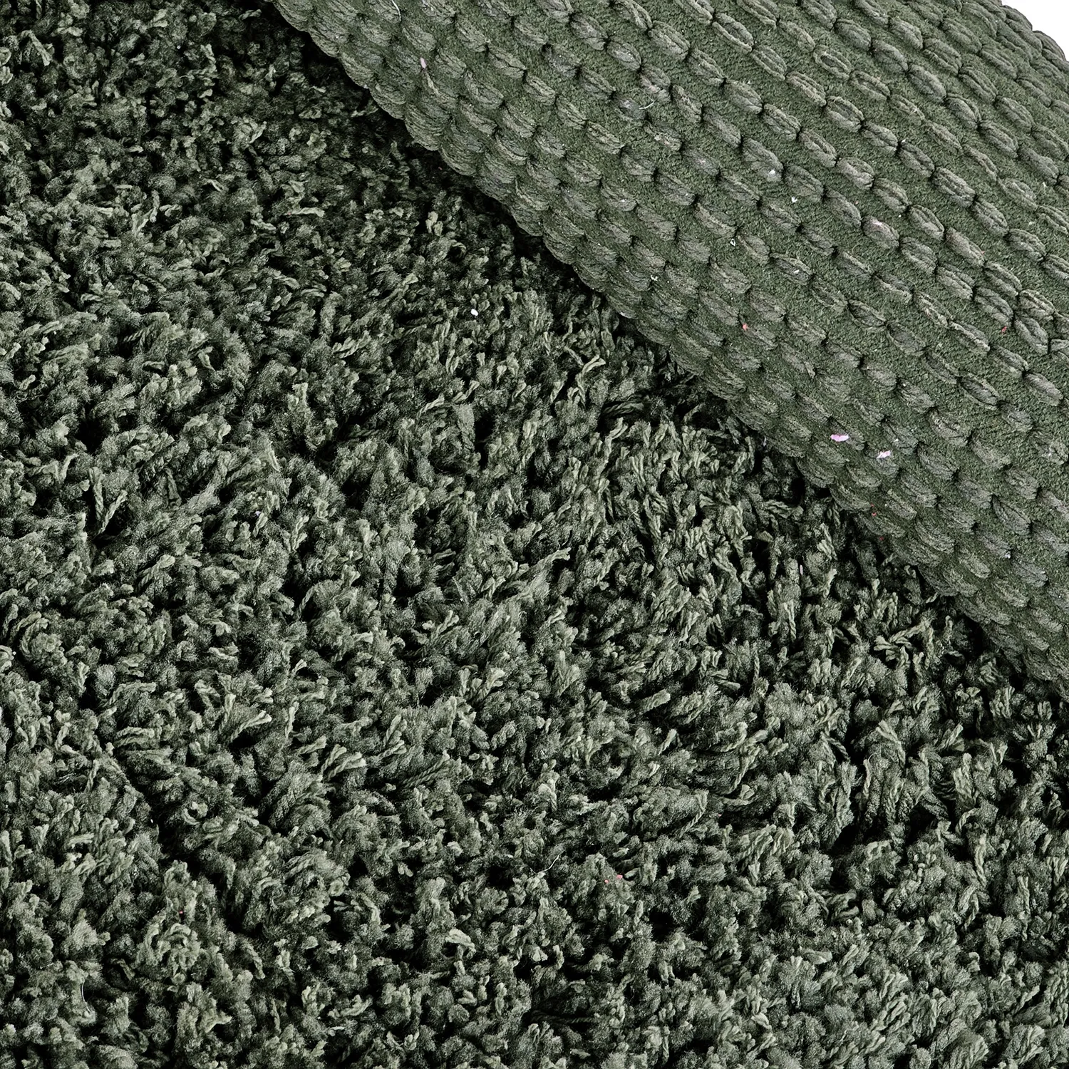 Pyöreät matot - Combarro Solid Cotton Shaggy (vihreä)