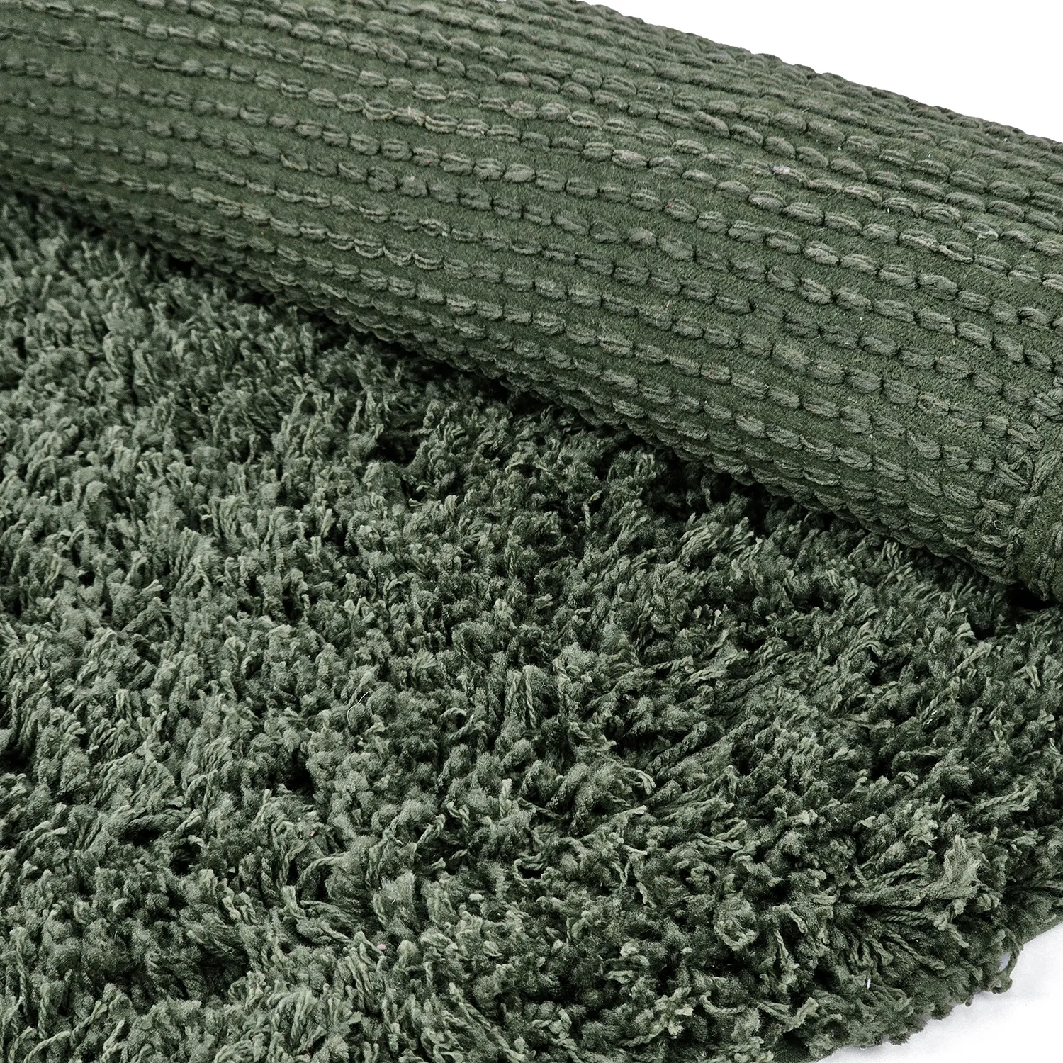 Pyöreät matot - Combarro Solid Cotton Shaggy (vihreä)