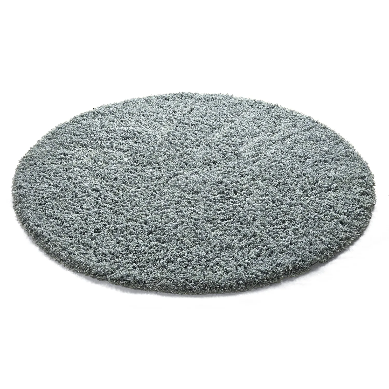 Pyöreät matot - Combarro Solid Cotton Shaggy (vaaleansininen)
