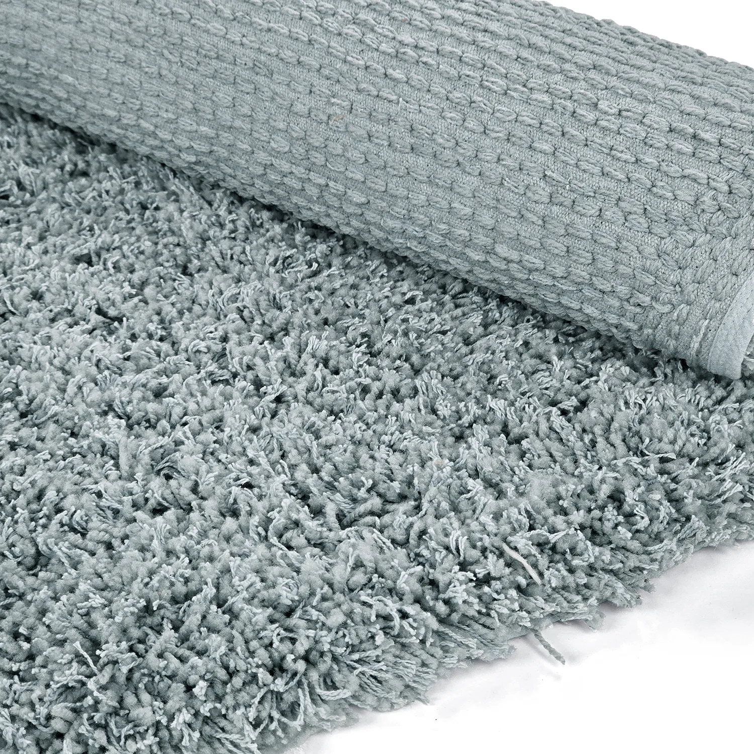 Pyöreät matot - Combarro Solid Cotton Shaggy (vaaleansininen)
