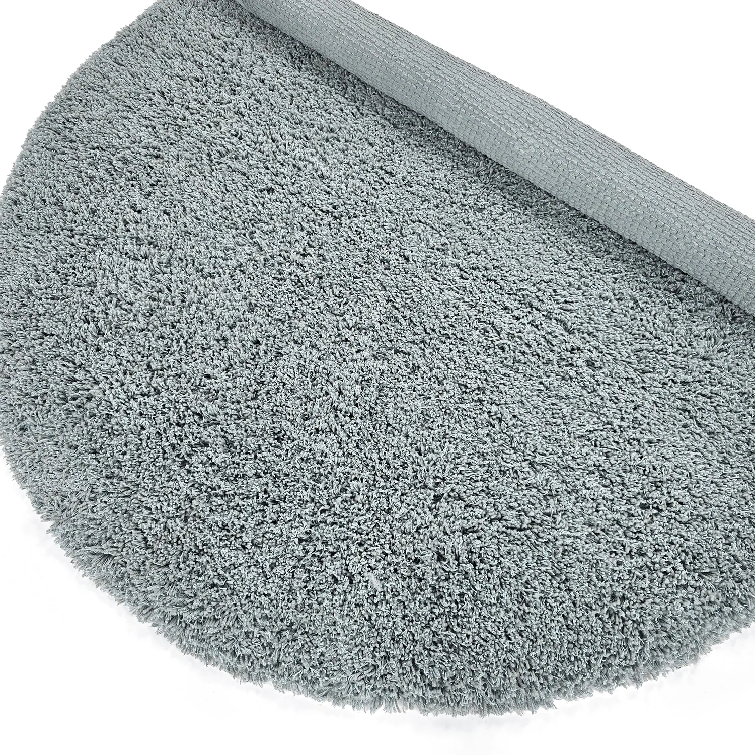 Pyöreät matot - Combarro Solid Cotton Shaggy (vaaleansininen)