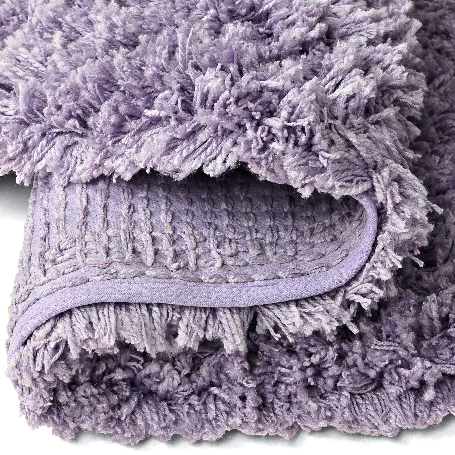 Pyöreät matot - Combarro Solid Cotton Shaggy (vaalea violetti)