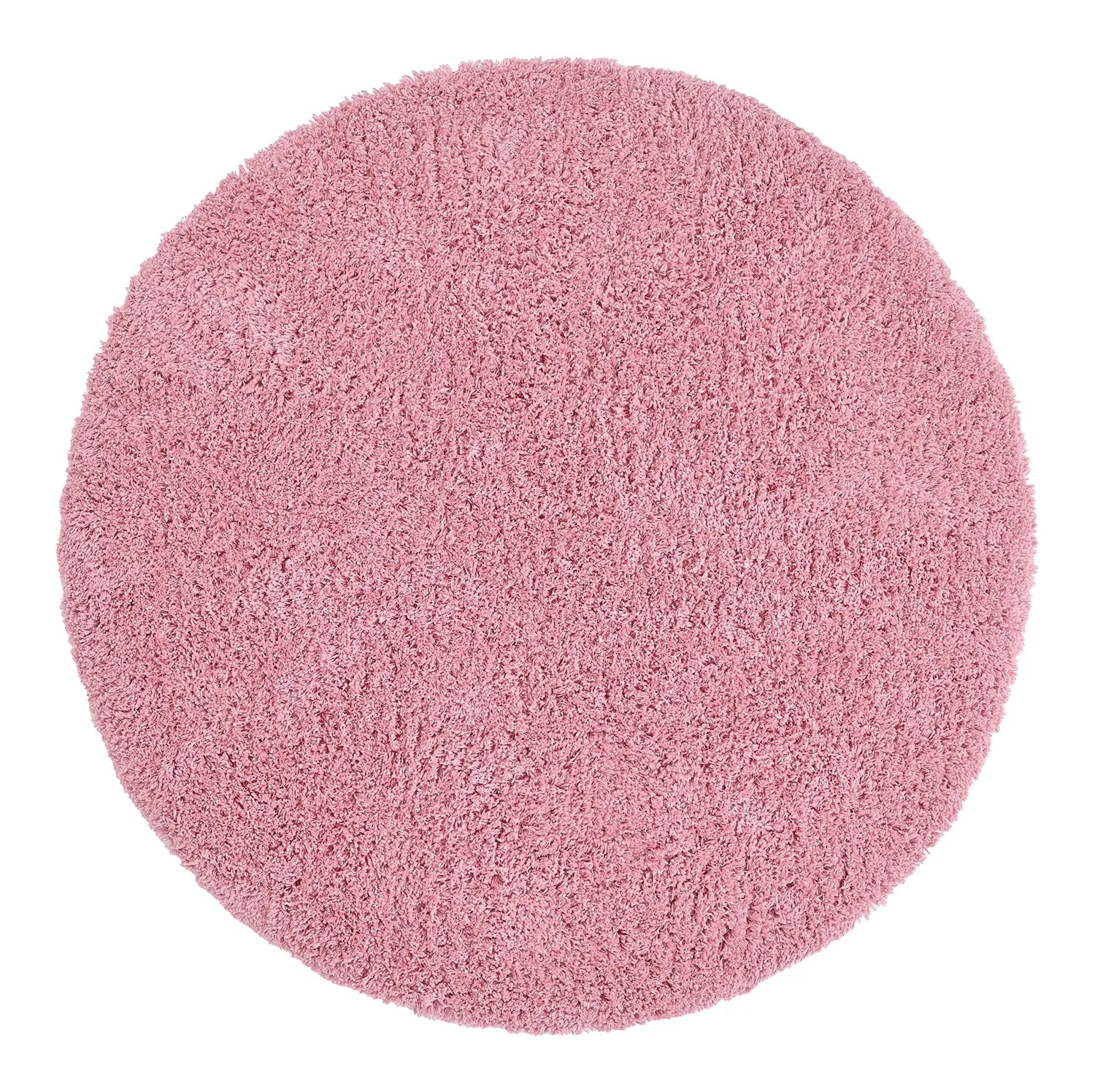 Pyöreät matot - Combarro Solid Cotton Shaggy (vaaleanpunainen)