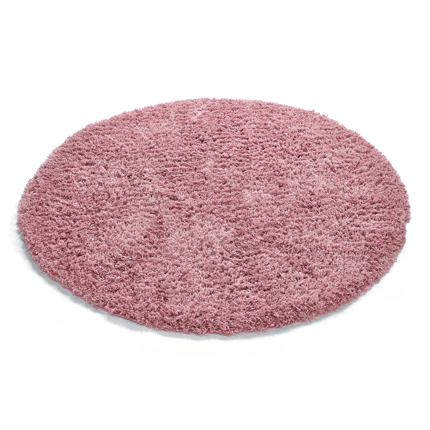 Pyöreät matot - Combarro Solid Cotton Shaggy (vaaleanpunainen)