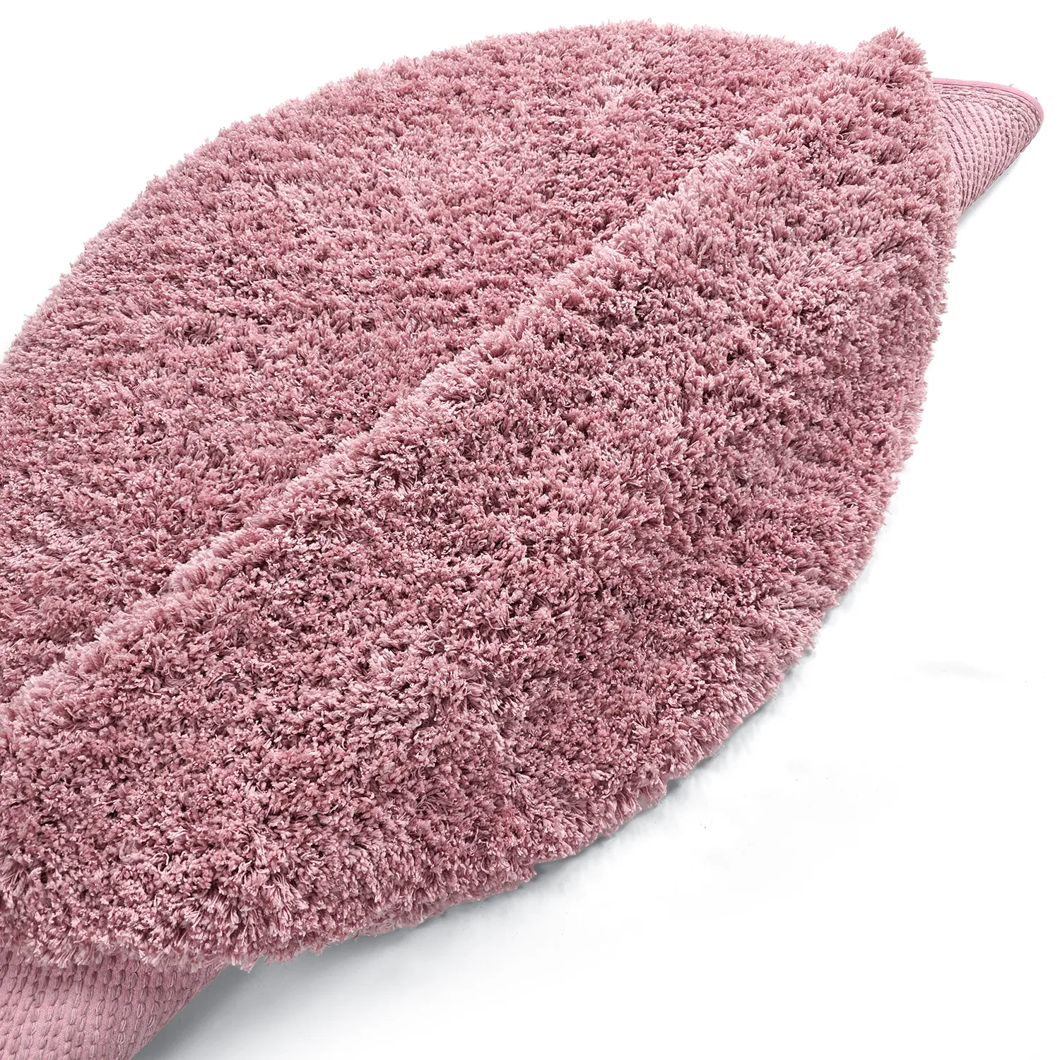 Pyöreät matot - Combarro Solid Cotton Shaggy (vaaleanpunainen)