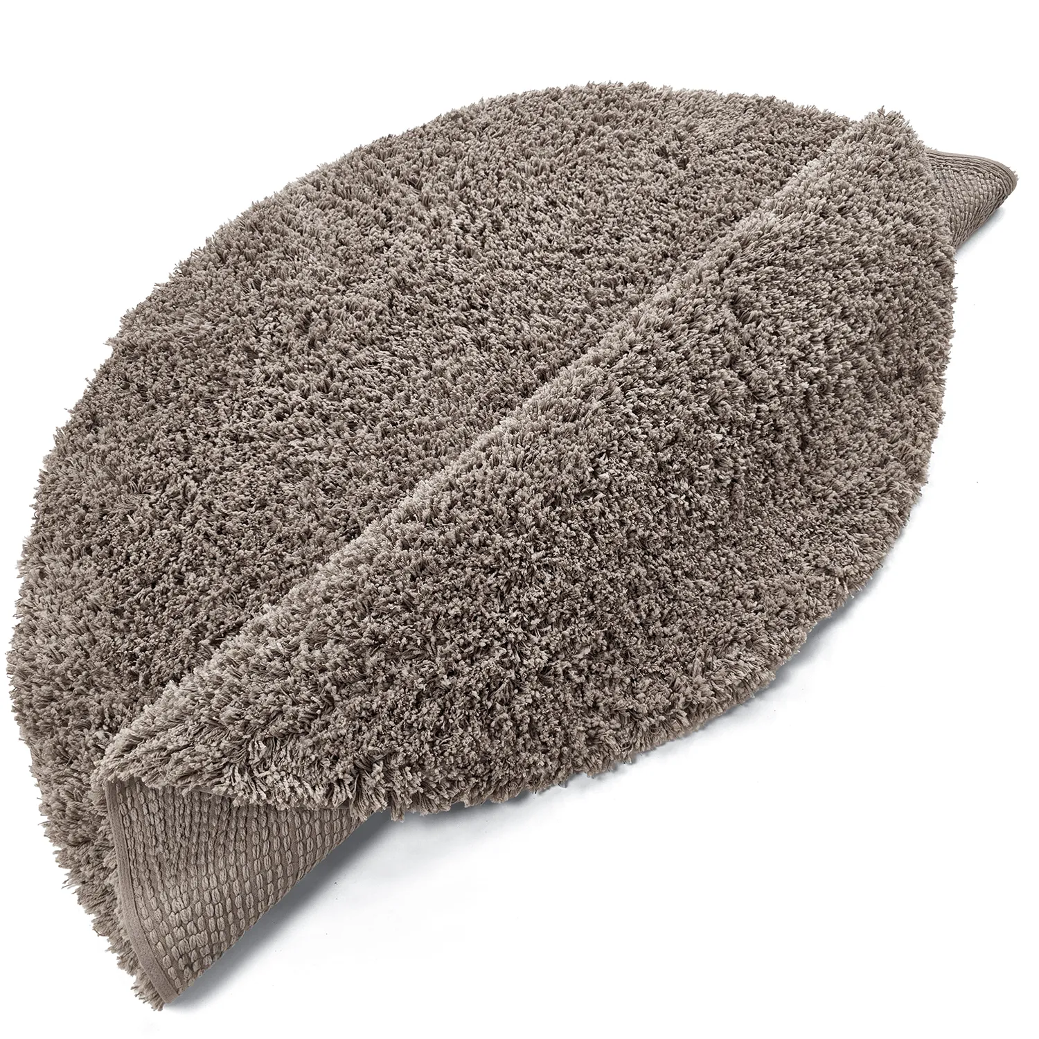 Pyöreät matot - Combarro Solid Cotton Shaggy (taupe)