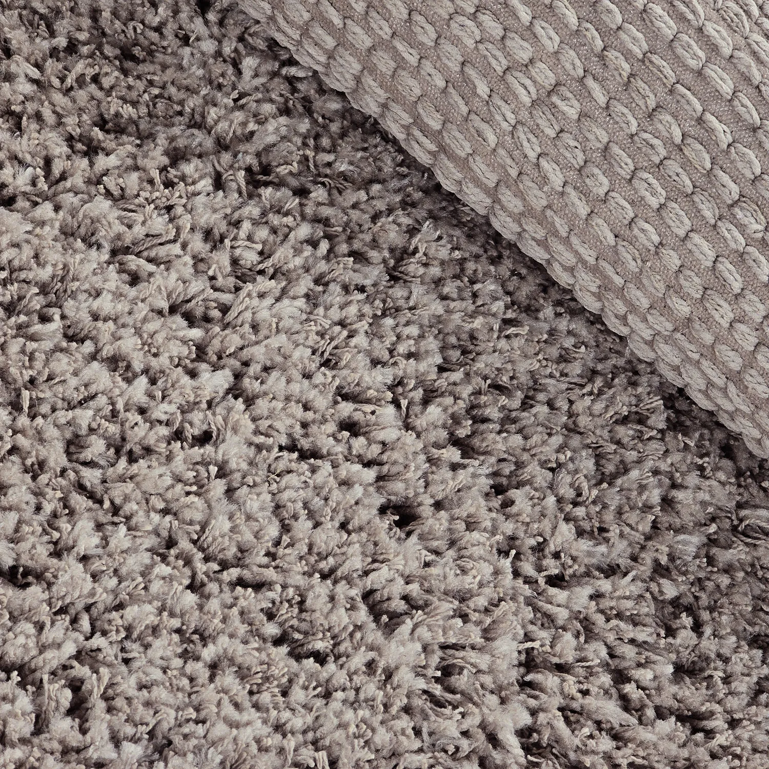 Pyöreät matot - Combarro Solid Cotton Shaggy (taupe)