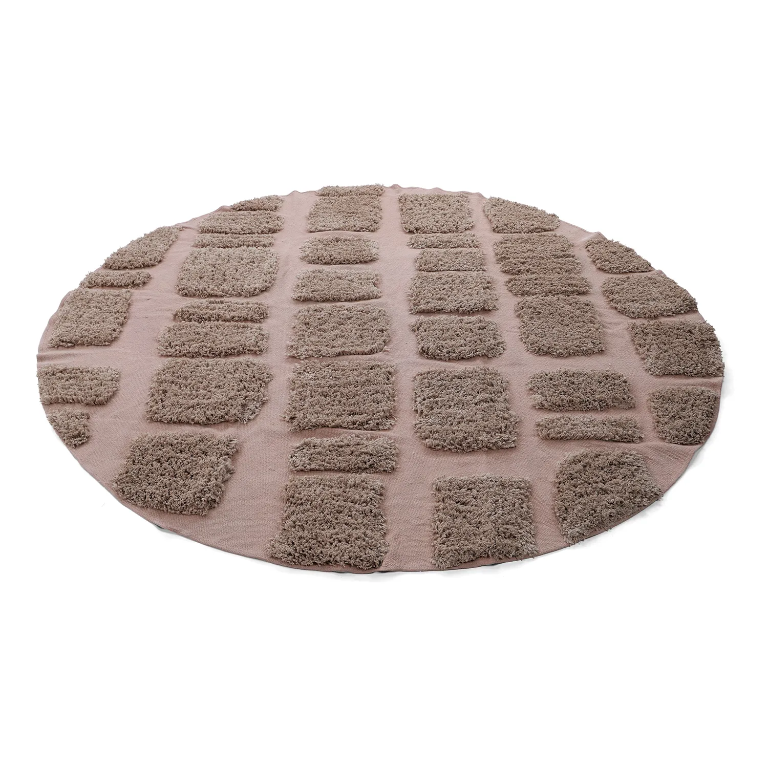 Pyöreät matot - Otranto Natural Cotton Shaggy (taupe)