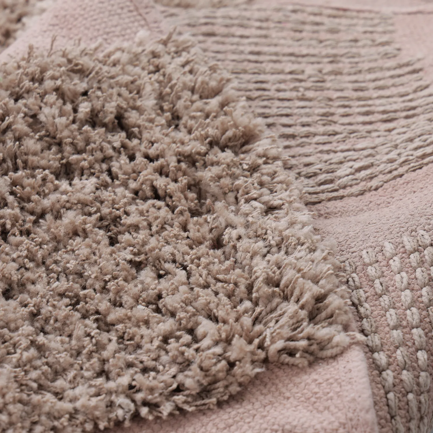 Pyöreät matot - Otranto Natural Cotton Shaggy (taupe)