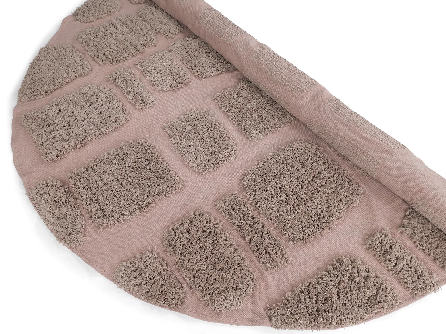 Pyöreät matot - Otranto Natural Cotton Shaggy (taupe)