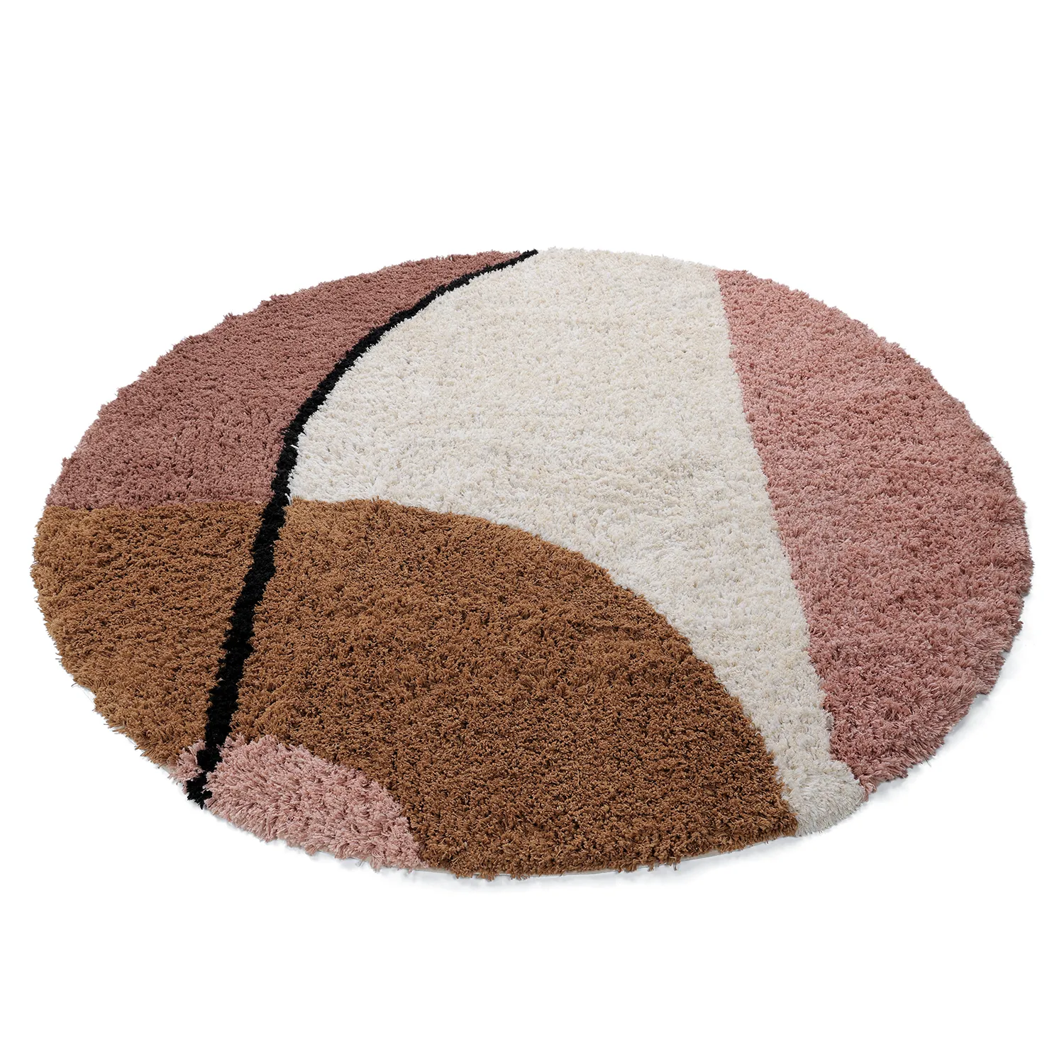 Pyöreät matot - Perast Natural Cotton Shaggy (multi)