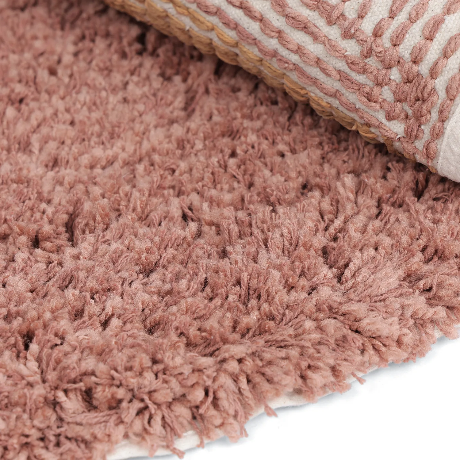 Pyöreät matot - Perast Natural Cotton Shaggy (multi)