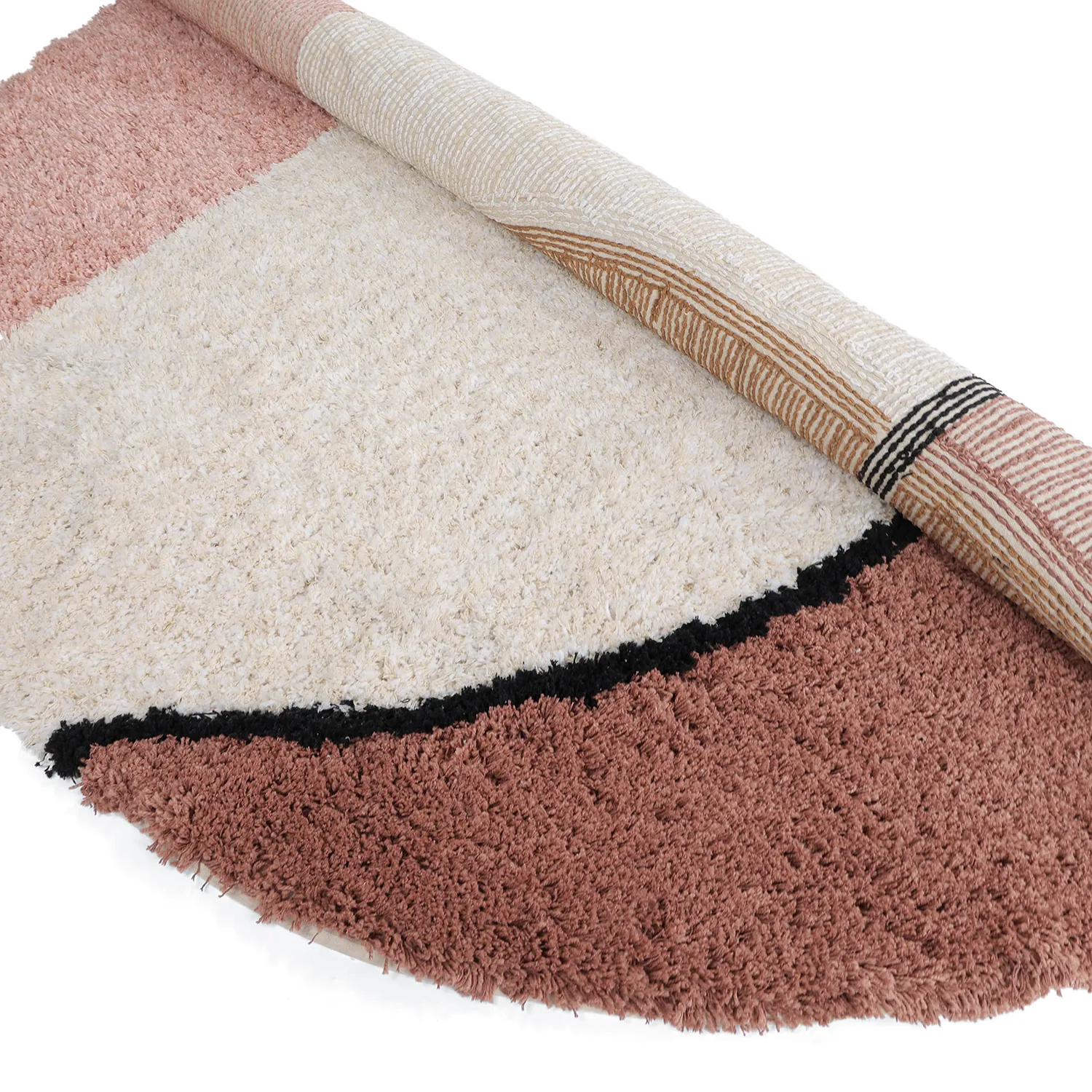 Pyöreät matot - Perast Natural Cotton Shaggy (multi)