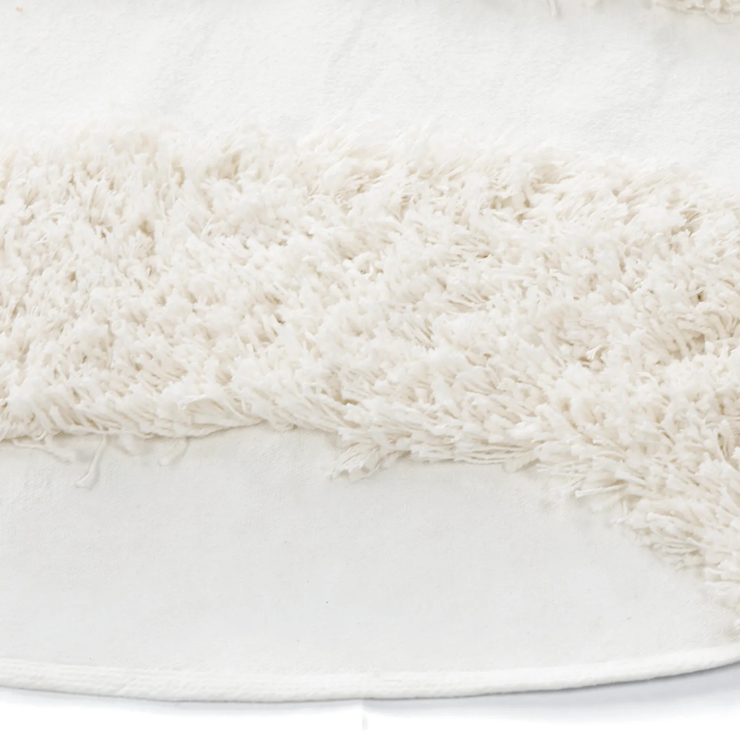 Pyöreät matot - Sivota Natural Cotton Shaggy (luonnonvalkoinen)