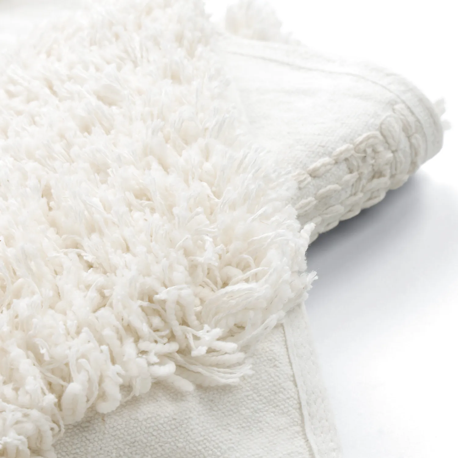 Pyöreät matot - Sivota Natural Cotton Shaggy (luonnonvalkoinen)