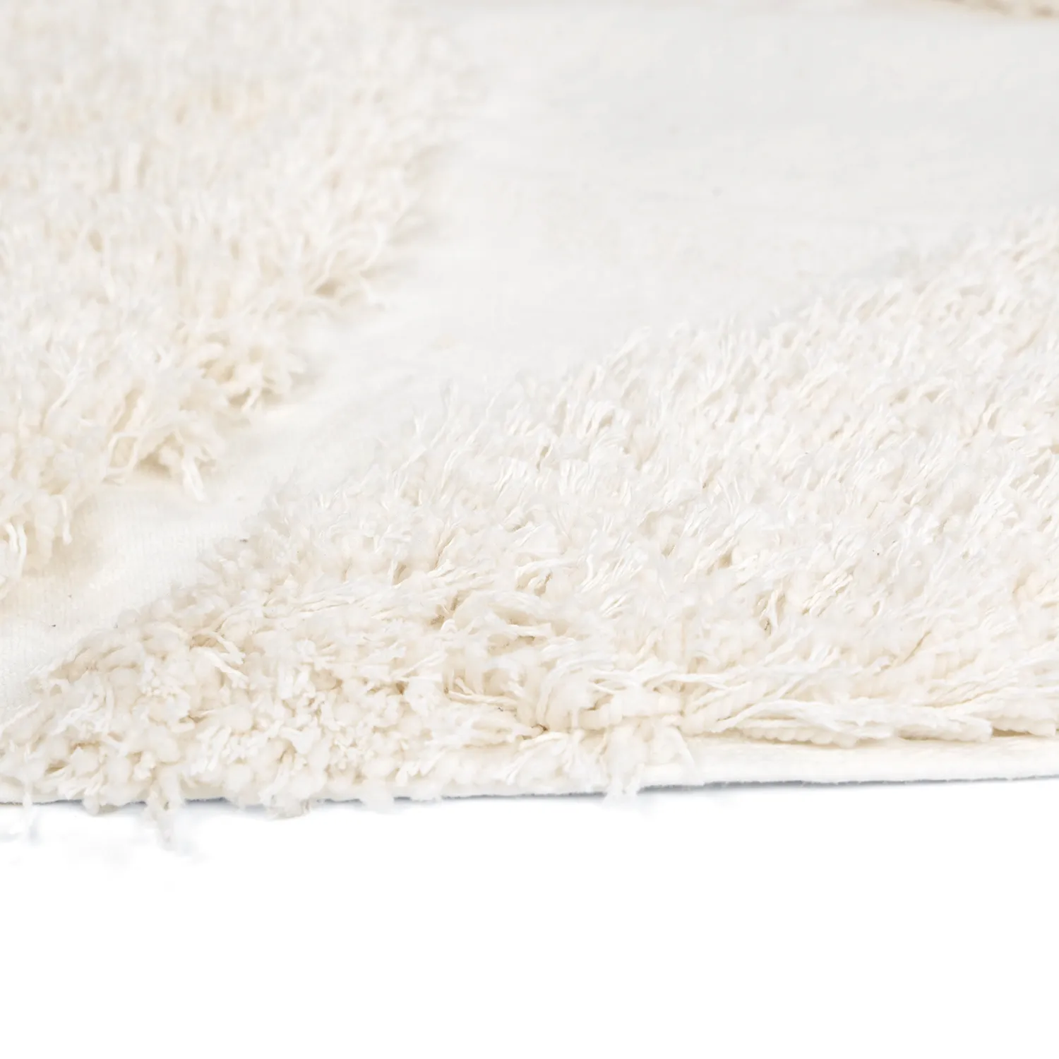 Pyöreät matot - Sivota Natural Cotton Shaggy (luonnonvalkoinen)