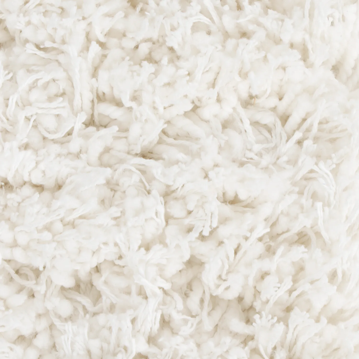 Pyöreät matot - Sivota Natural Cotton Shaggy (luonnonvalkoinen)