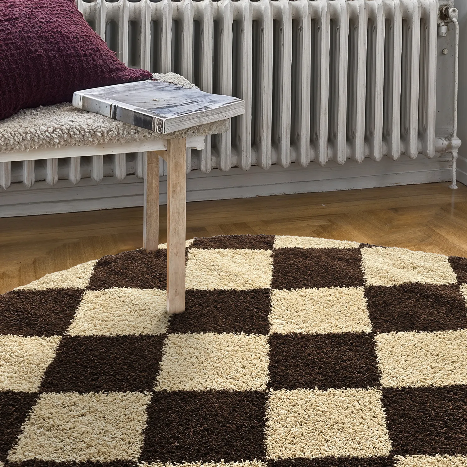 Pyöreä matot - Albi (ruskea/beige)