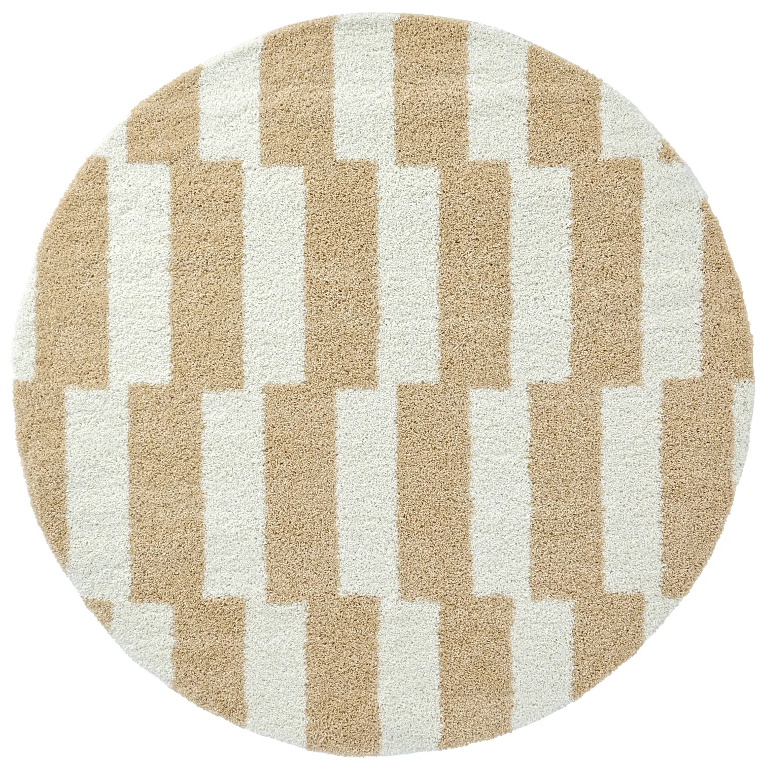 Pyöreä matot - Tamri (beige/valkoinen)