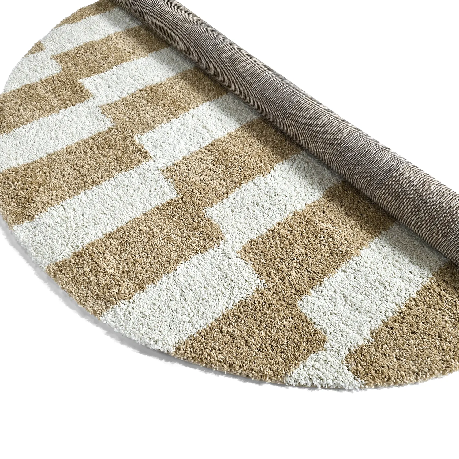 Pyöreä matot - Tamri (beige/valkoinen)