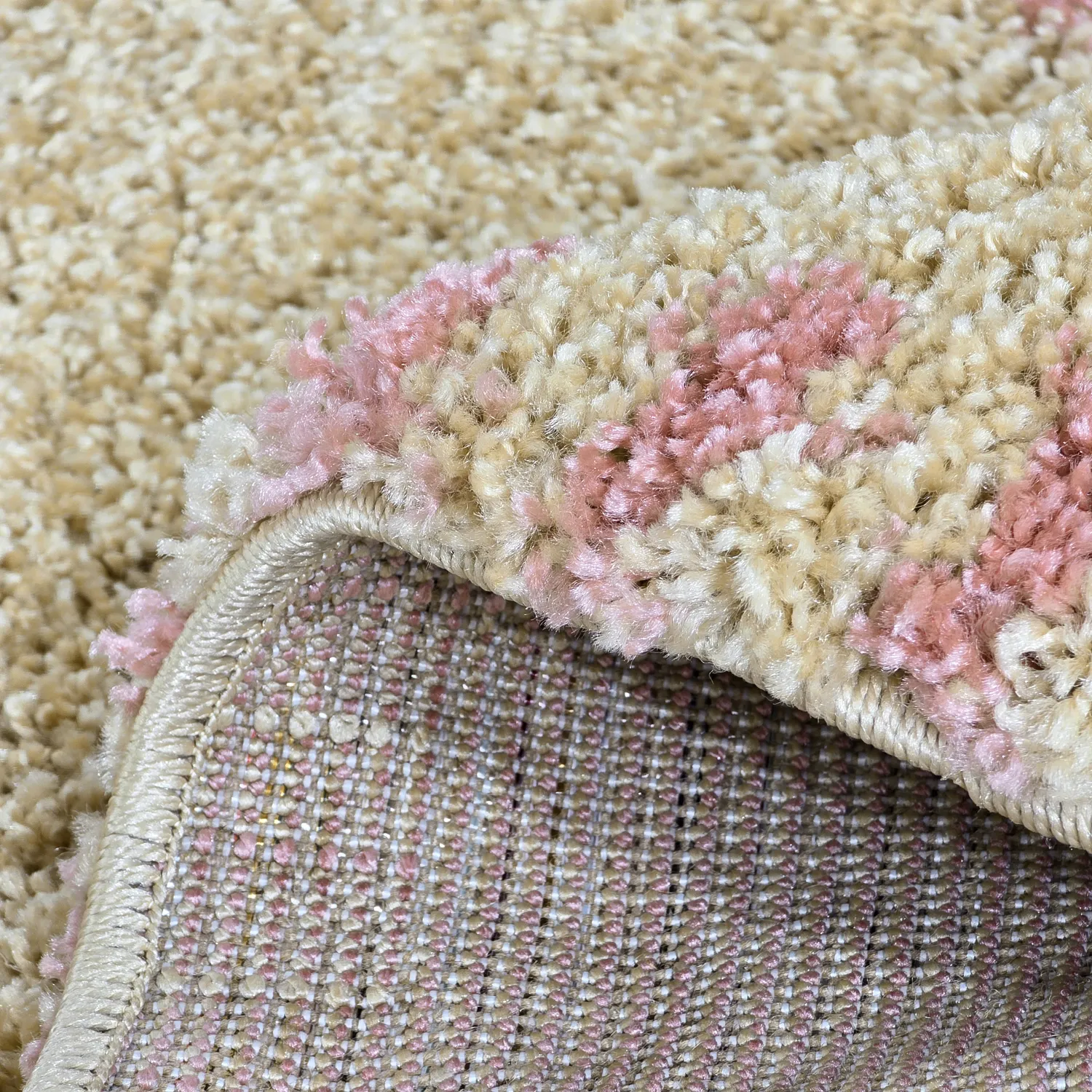 Pyöreä matot - Tiznit (beige/pinkki)