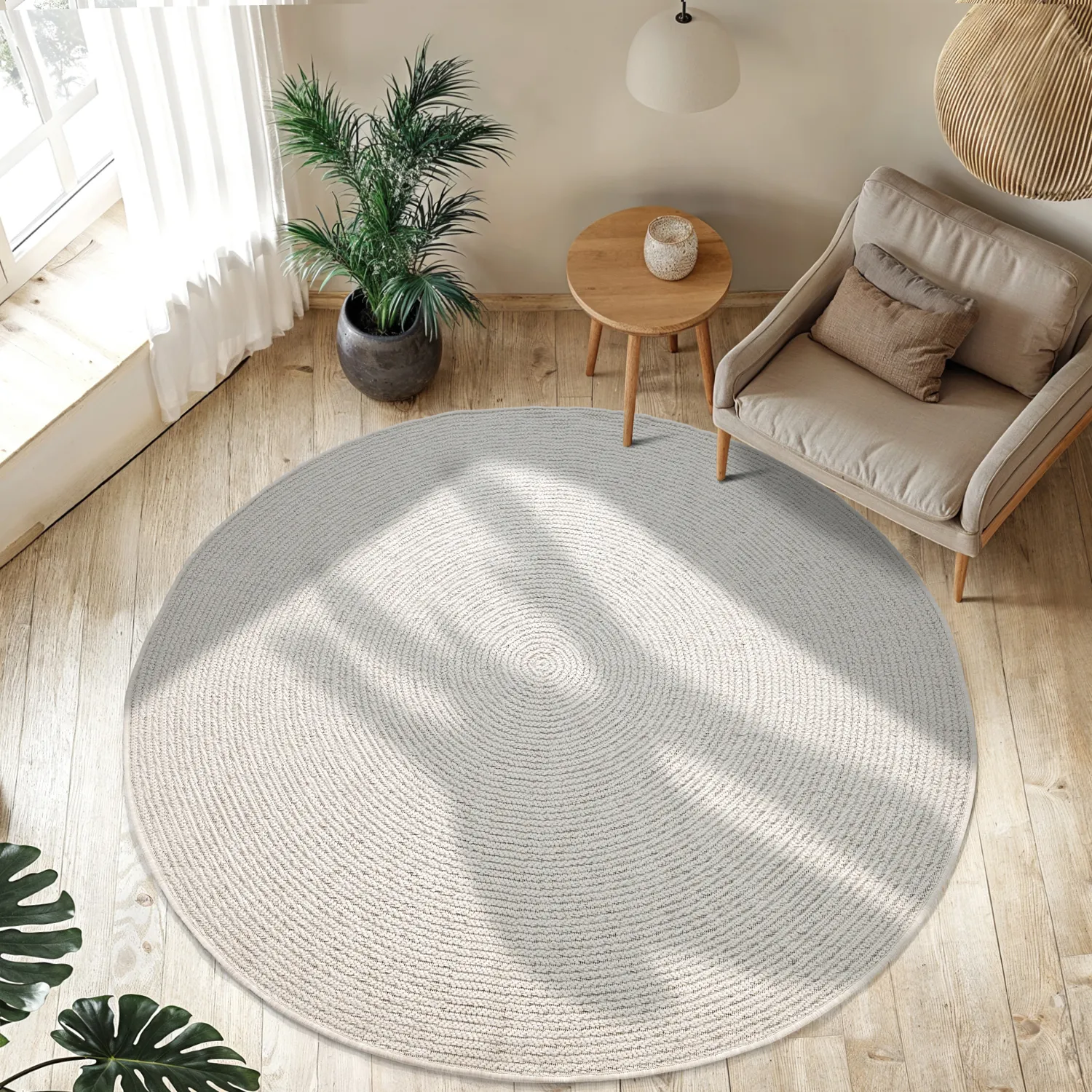 Pyöreät matot - Indoor/Outdoor Arlo (luonnonvalkoinen)