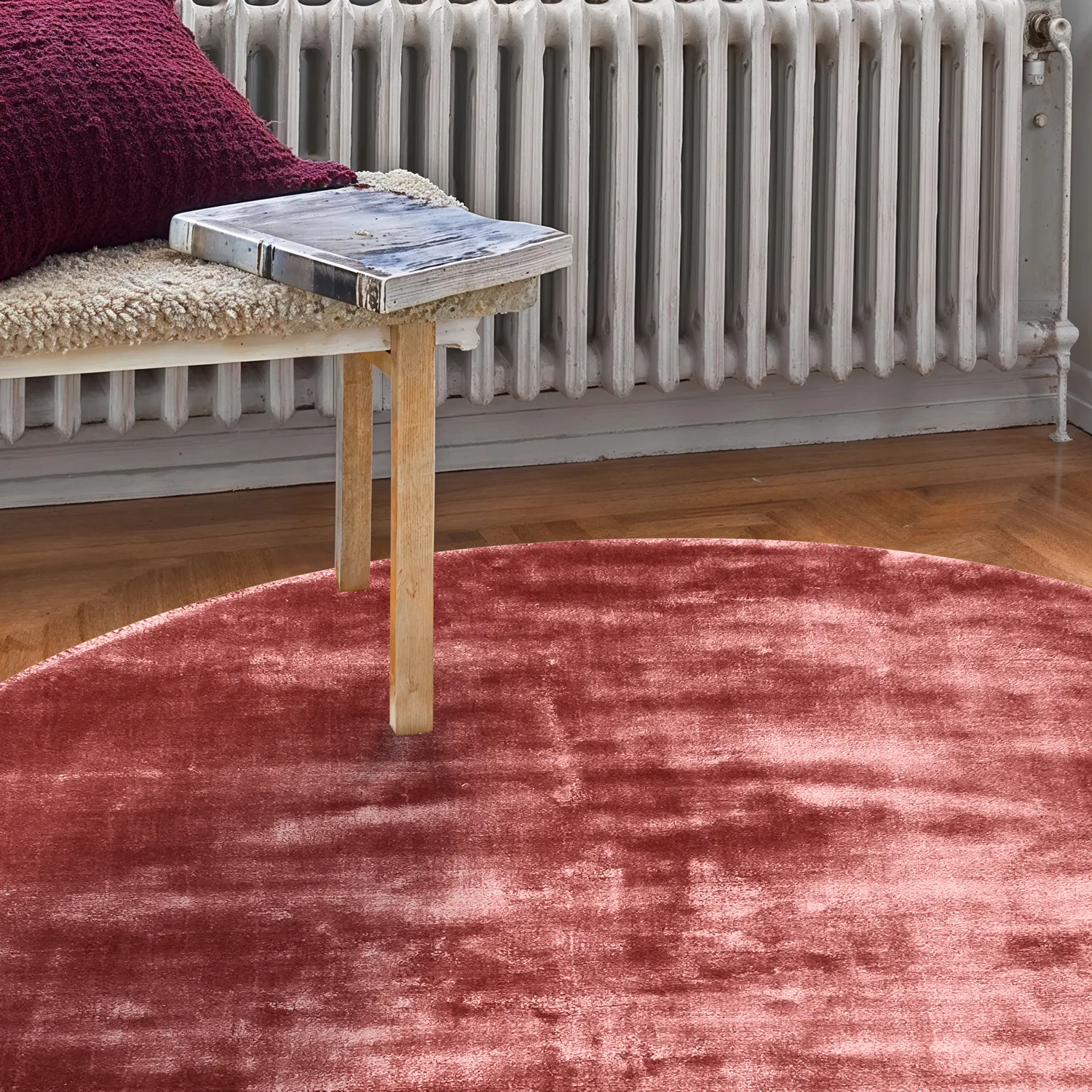Pyöreä matto - Jodhpur Special Luxury Edition (viininpunainen)