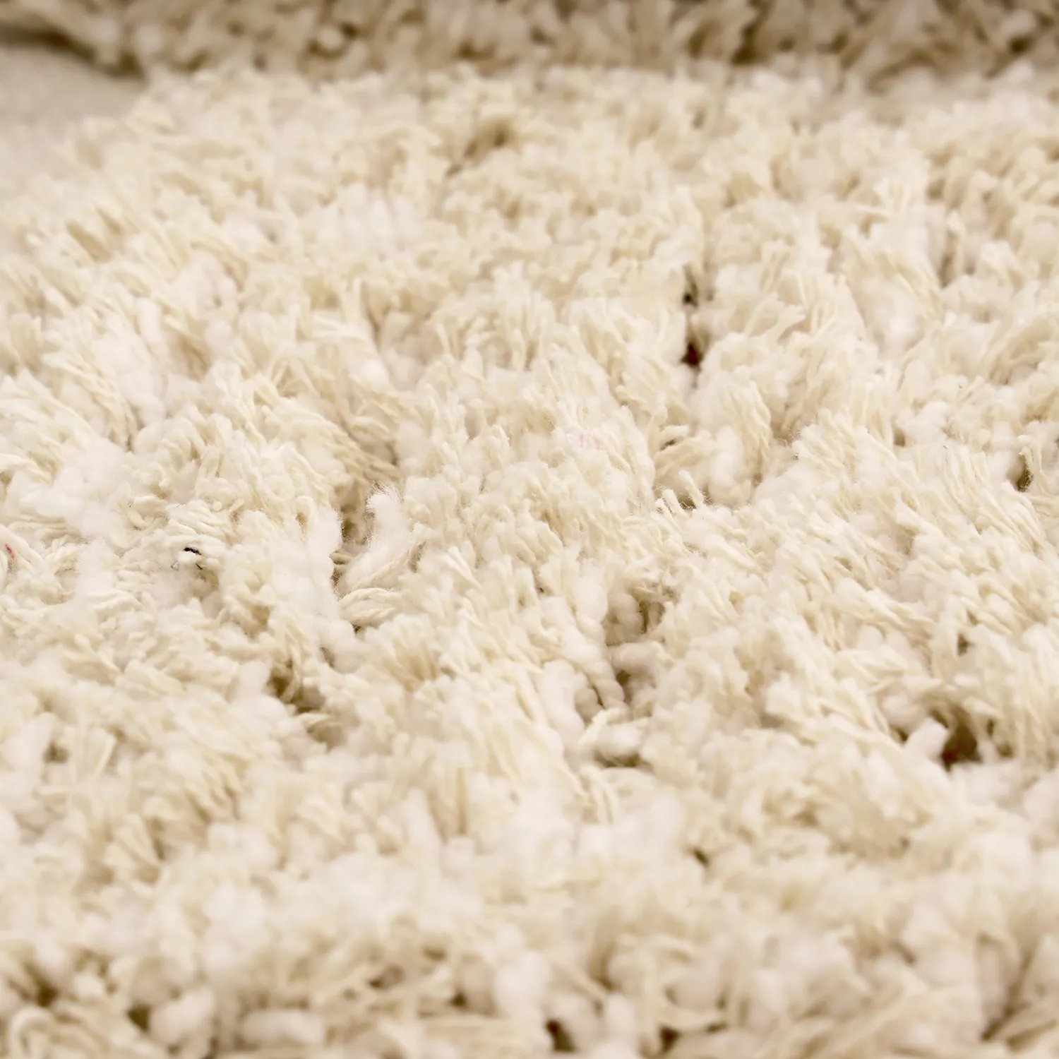 Pyöreät matot - Otranto Natural Cotton Shaggy (luonnonvalkoinen)