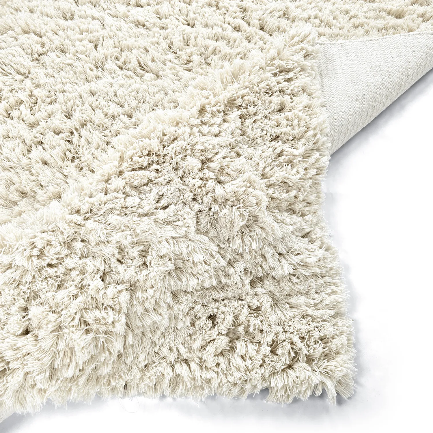 Ryijymatot - Fassale Hand Woven Wool Shaggy (valkoinen)