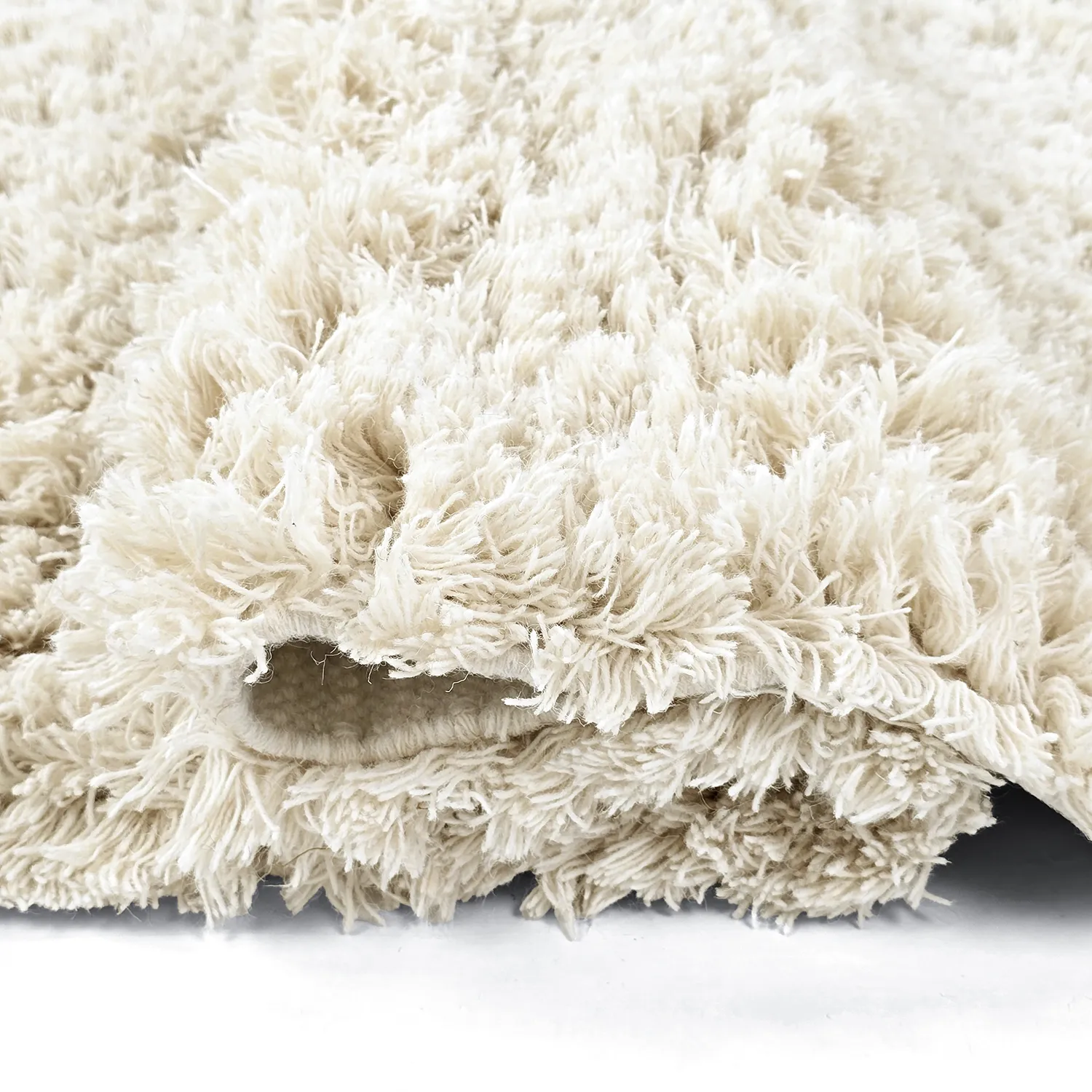 Ryijymatot - Fassale Hand Woven Wool Shaggy (valkoinen)