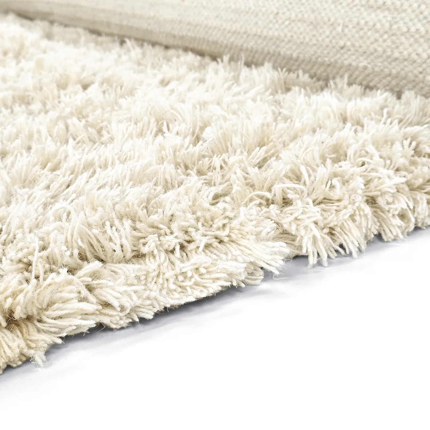 Ryijymatot - Fassale Hand Woven Wool Shaggy (valkoinen)