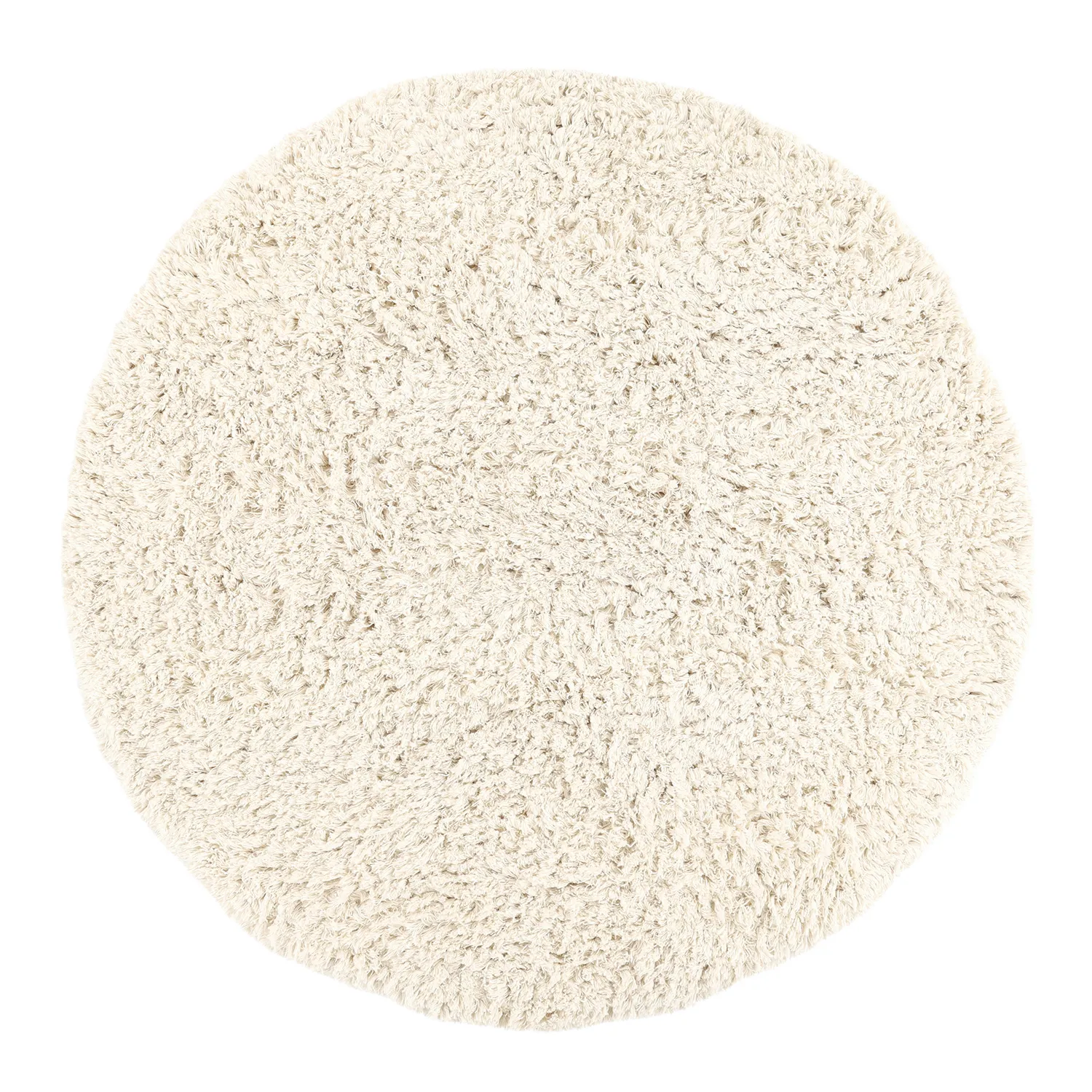 Pyöreät matot - Fassale Hand Woven Wool Shaggy (valkoinen)