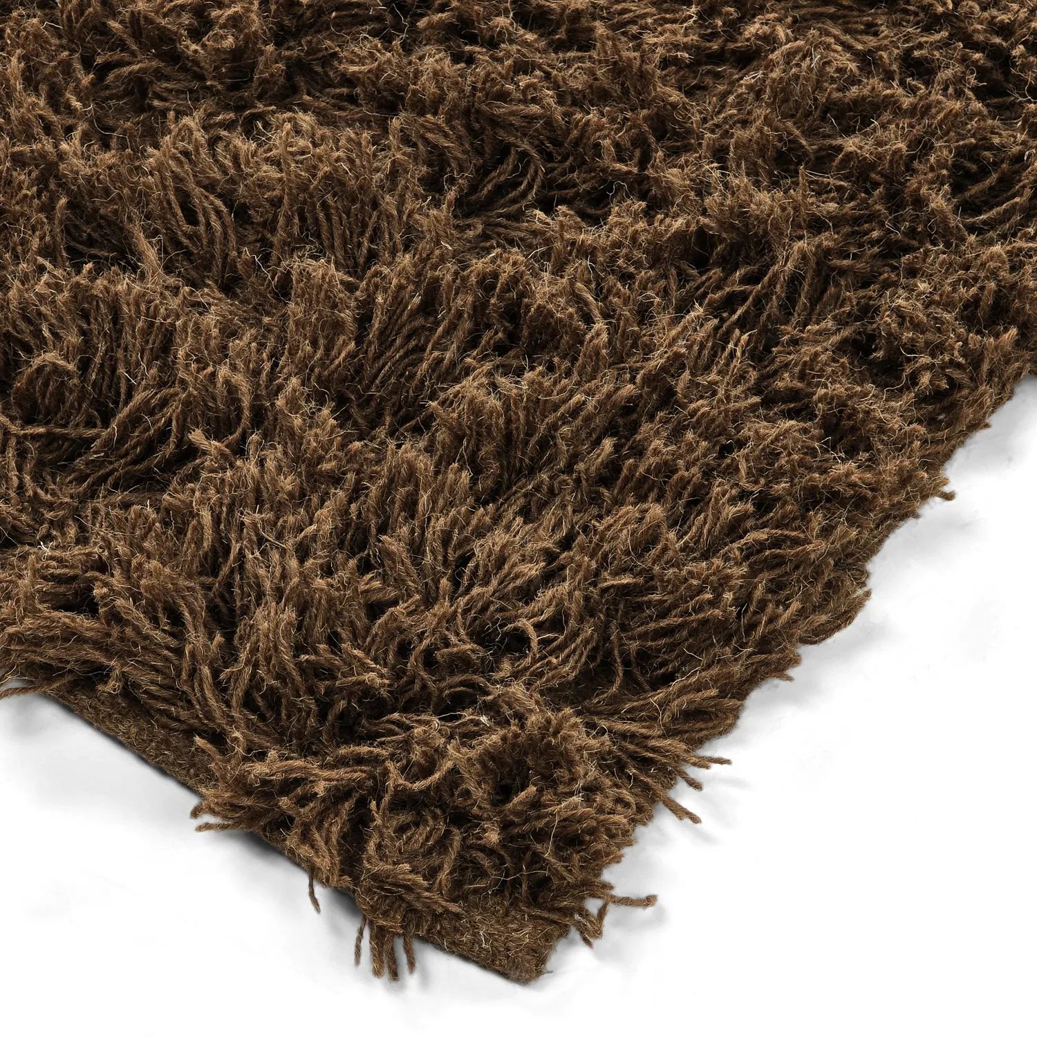 Ryijymatot - Melilla Hand Woven Wool Shaggy (ruskea)
