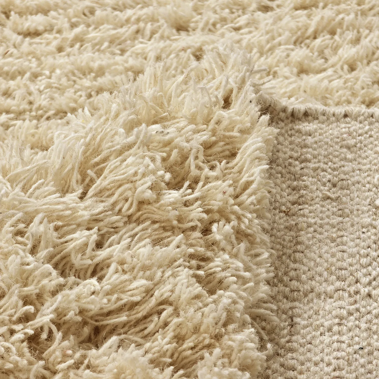 Ryijymatot - Melilla Hand Woven Wool Shaggy (luonto)