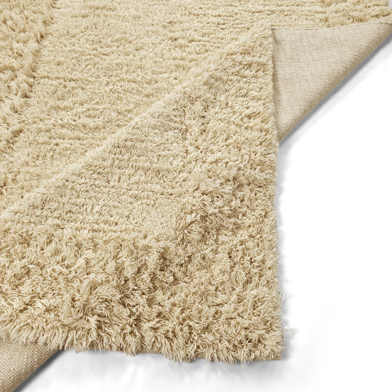Ryijymatot - Melilla Hand Woven Wool Shaggy (luonto)