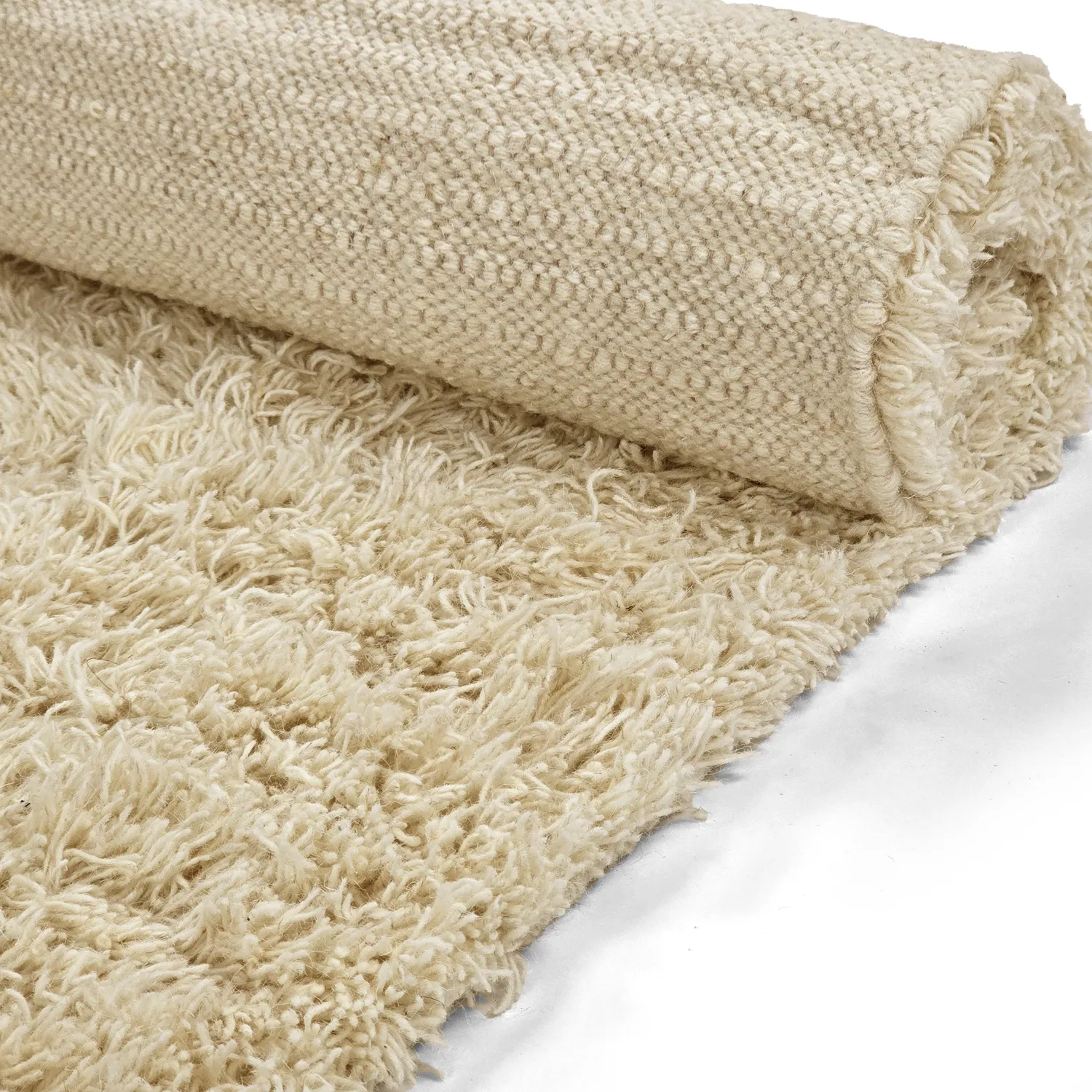 Ryijymatot - Melilla Hand Woven Wool Shaggy (luonto)