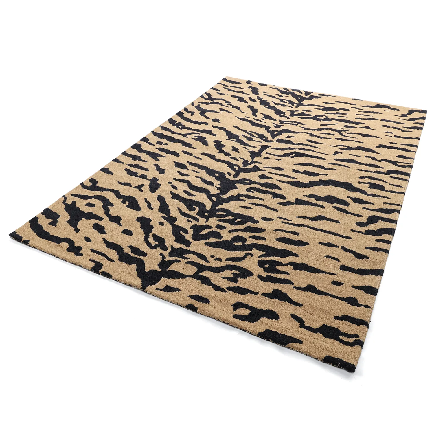 Ryijymatot - Zebra Tufted Wool Premium (beige/musta)
