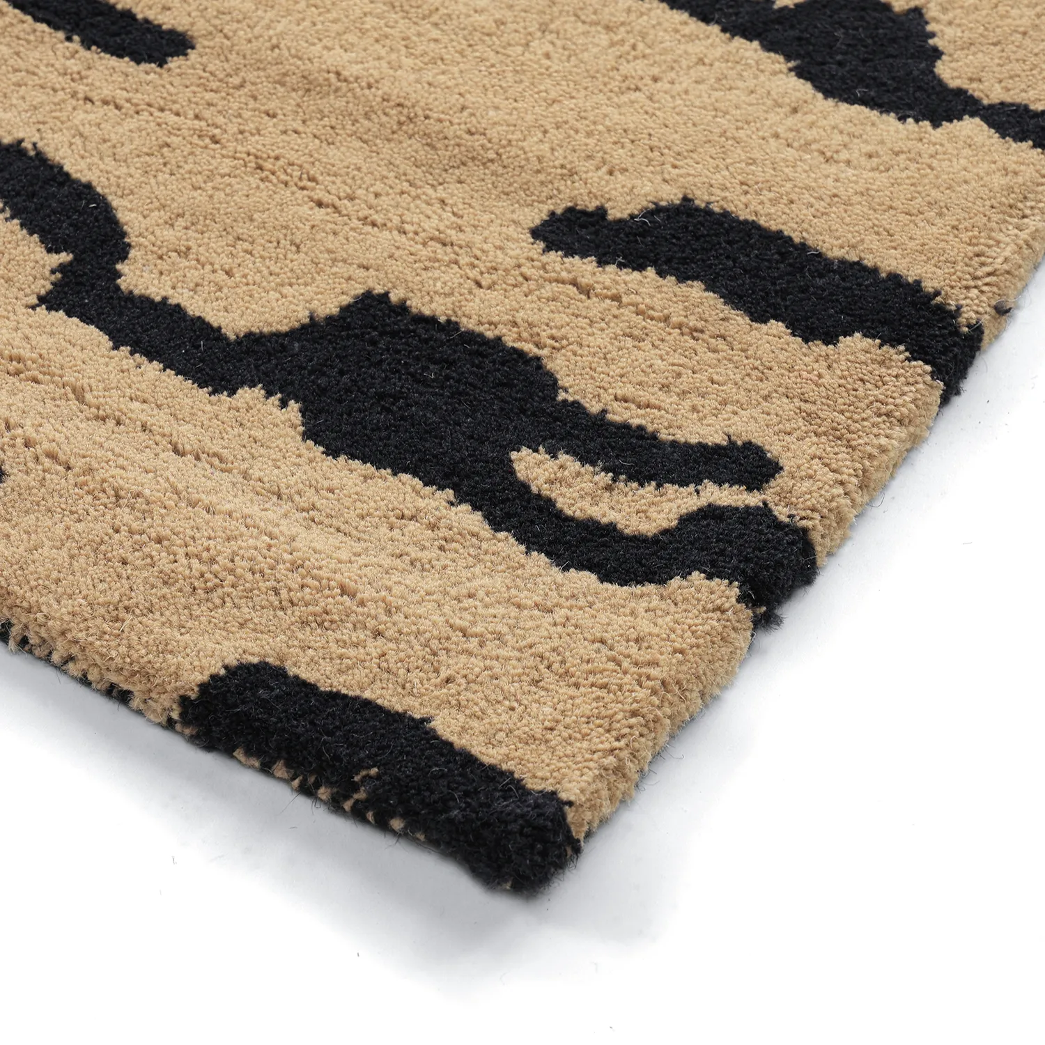 Ryijymatot - Zebra Tufted Wool Premium (beige/musta)