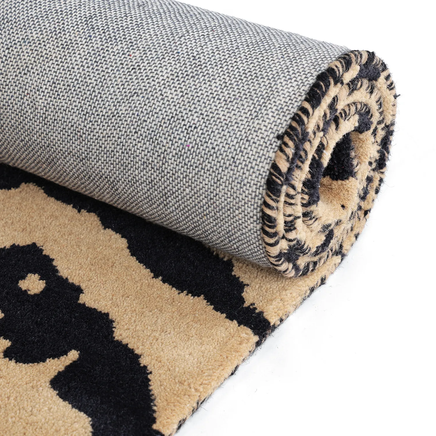 Ryijymatot - Zebra Tufted Wool Premium (beige/musta)