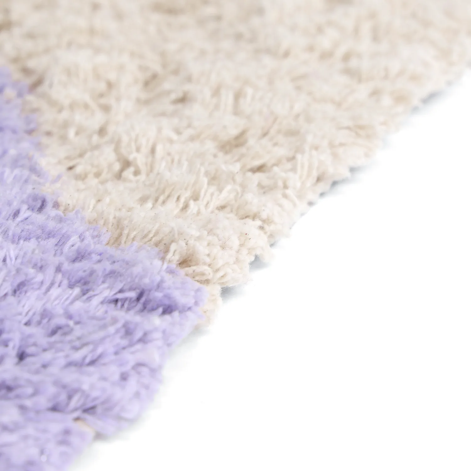 Ryijymatot - Amira Natural Cotton Shaggy (violetti/beige)