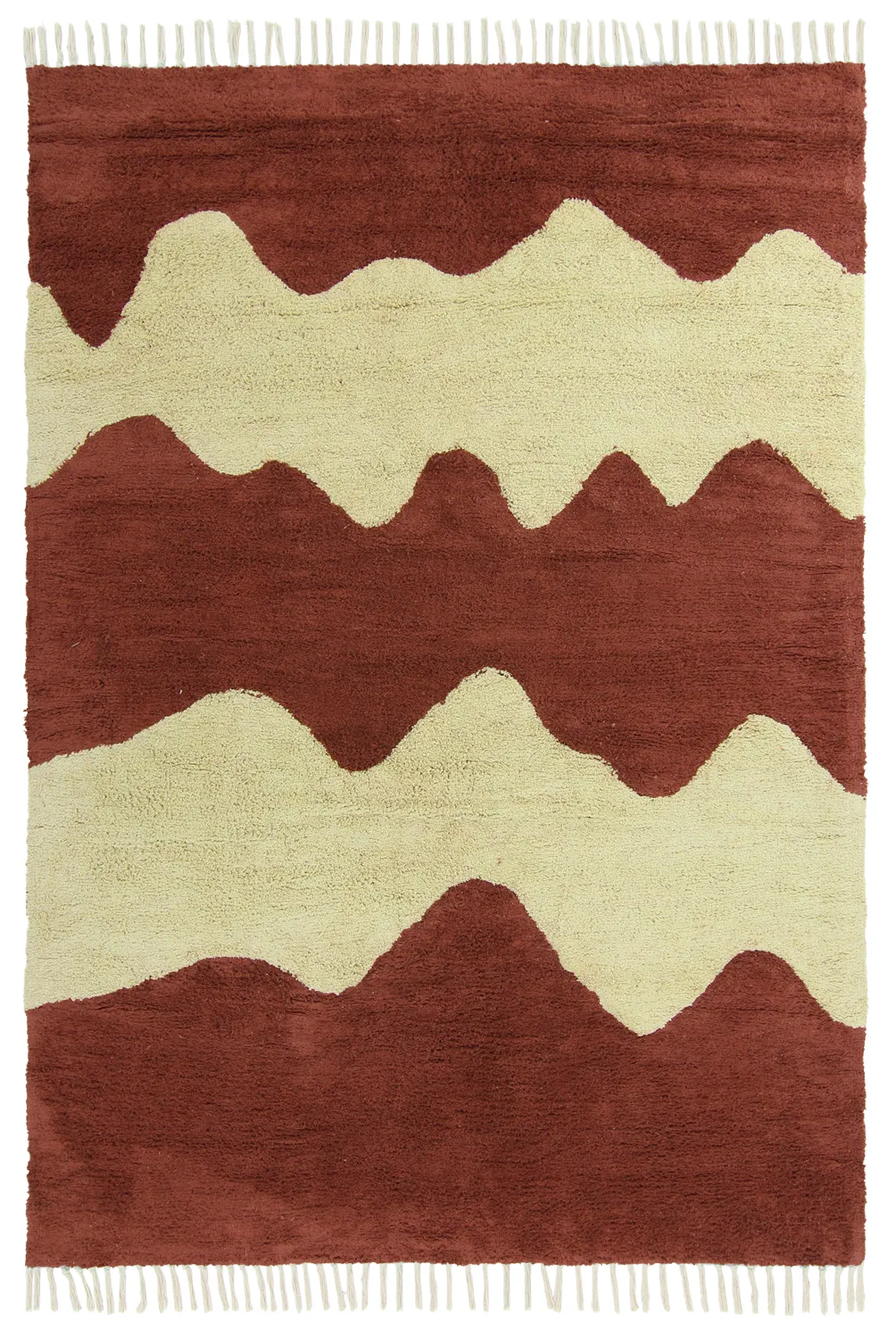 Ryijymatot - Amira Natural Cotton Shaggy (punainen/beige)