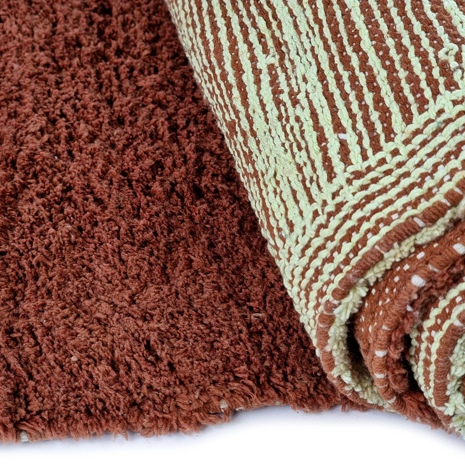 Ryijymatot - Amira Natural Cotton Shaggy (punainen/beige)