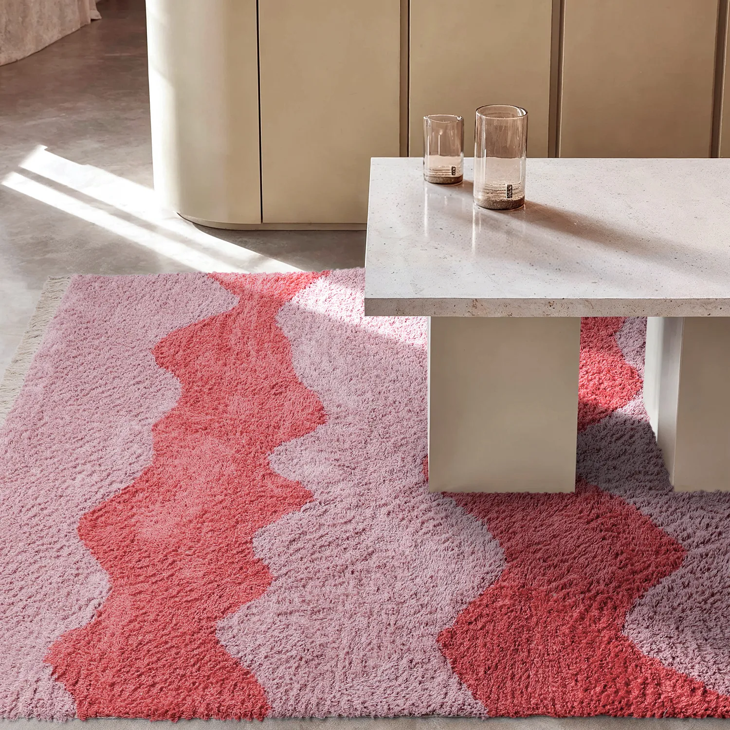 Ryijymatot - Amira Natural Cotton Shaggy (pinkki)