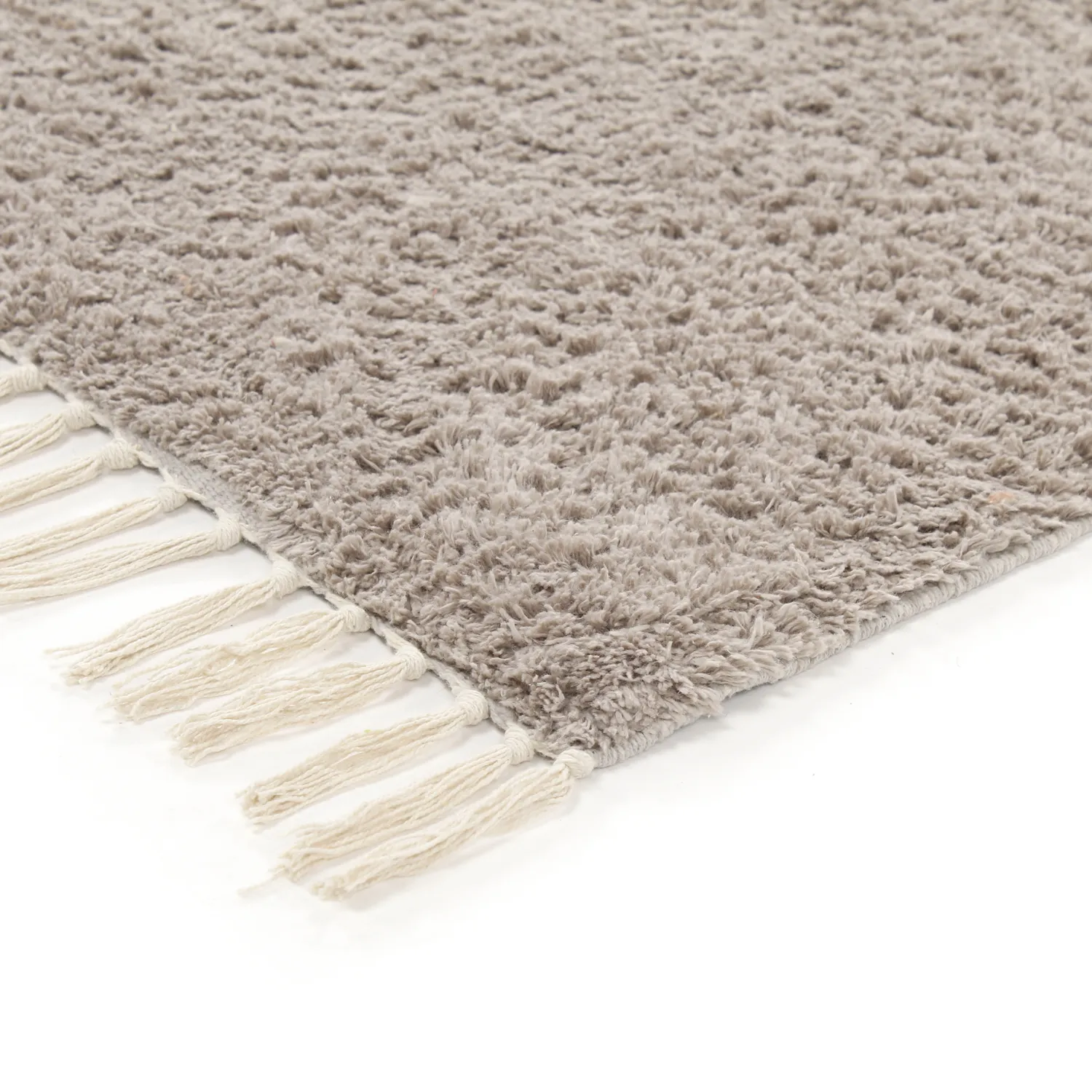 Ryijymatot - Amira Natural Cotton Shaggy (taupe/keltainen)