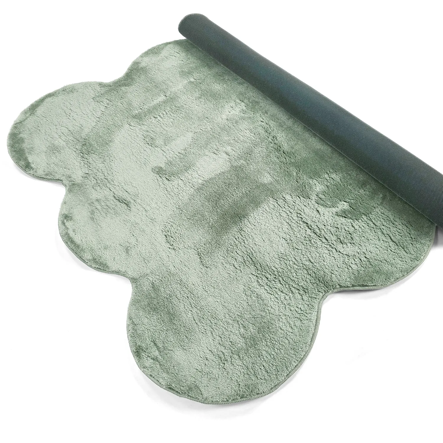 Aaltoileva nukkamatto - Aranga Super Soft Fur (vihreä)
